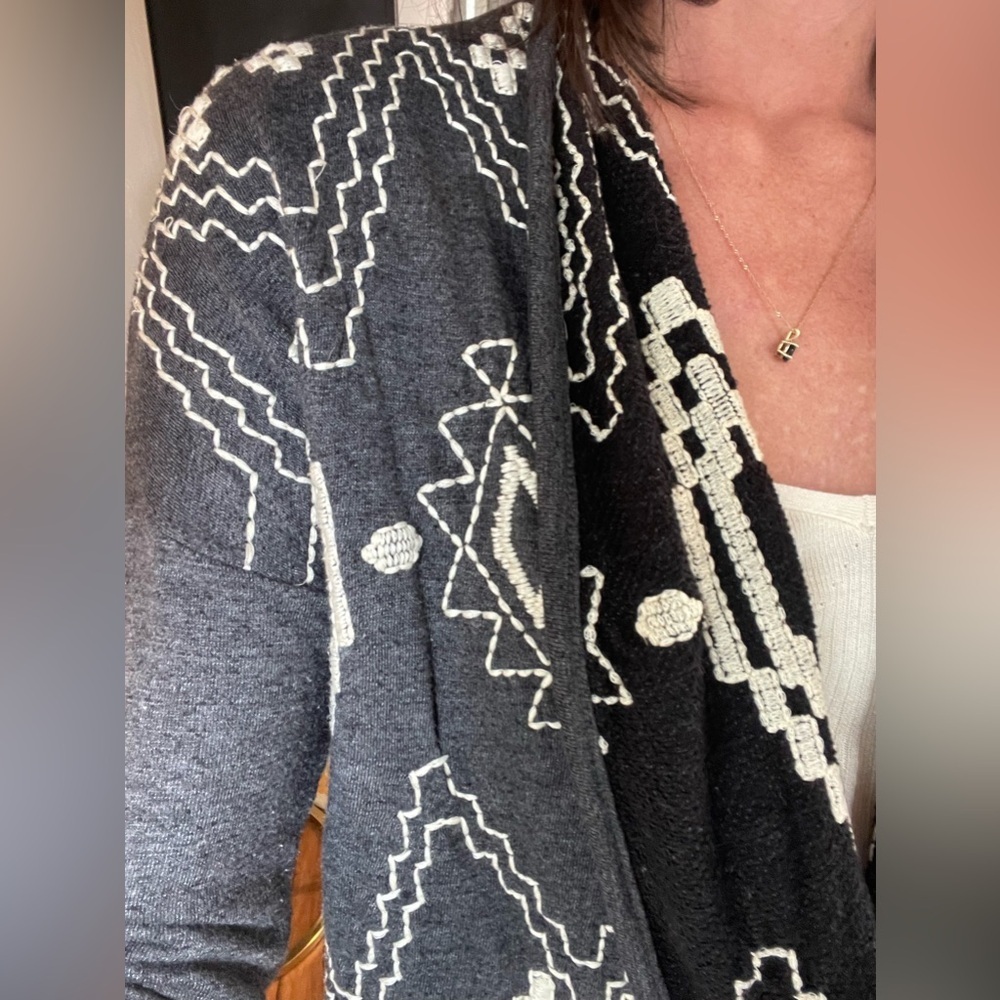 Women's embroidered Lucky brand made in India cardigan size small - Picture 3 of 8
